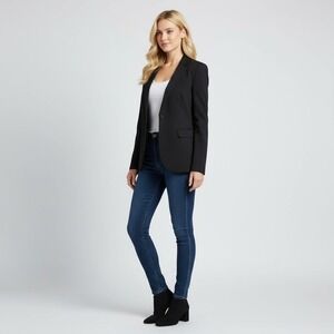 Carolina Herrera Women's Black Stretch Cotton Blazer - Size: US 6